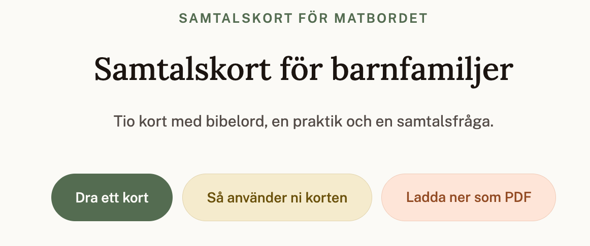 Samtalskort för barnfamiljer